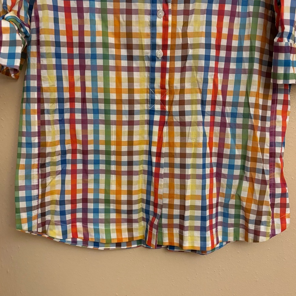 LaRoque Colorful Multi-Check Button-Up Shirt - Picture 6 of 11